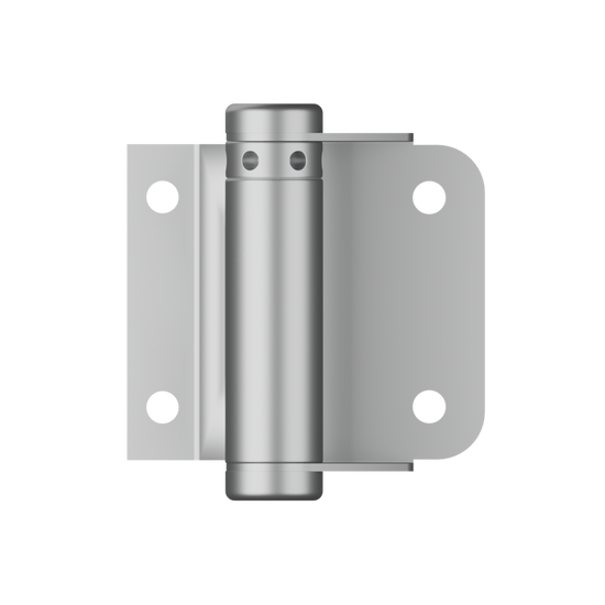 109 Spring Hinge (Each) ? With Bolt Through Fixings in Satin Chrome