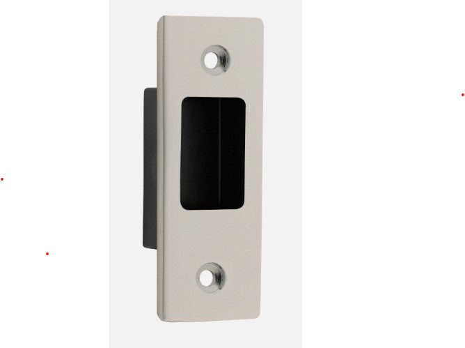 Sliding Door Edge Pull Rectangular Satin Nickel H76xW28mm in Satin Nickel