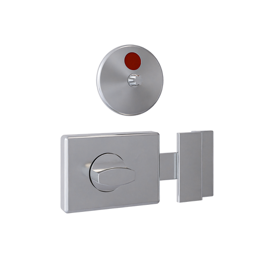 300 Series Safety Turn Lock and Indicator Set ? With Screw Fixings in Satin Chrome