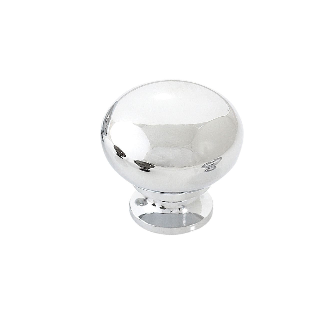 Momo LUGO cabinet knob in a sleek finish, mounted on a wooden cabinet door, showcasing modern hardware design.