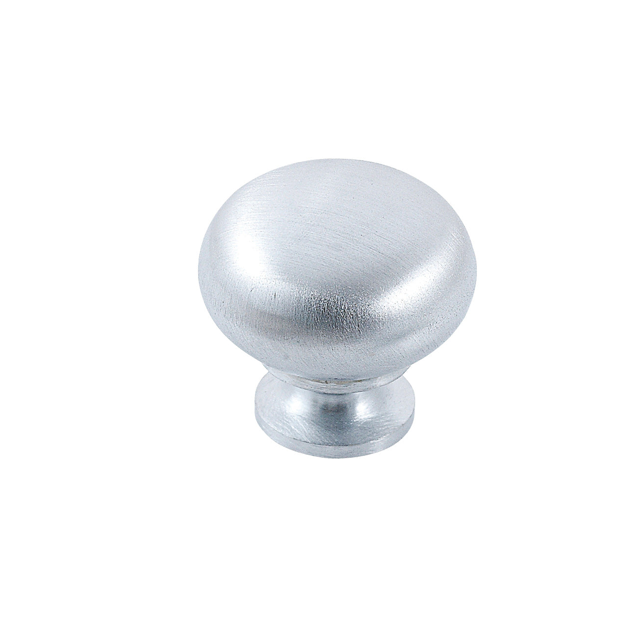 LUGO PLAIN KNOB 30MM SATIN CHROME in Satin Chrome
