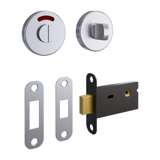 400 Morticed Lock and Indicator Set ? With Screw Fixings in Satin Stainless