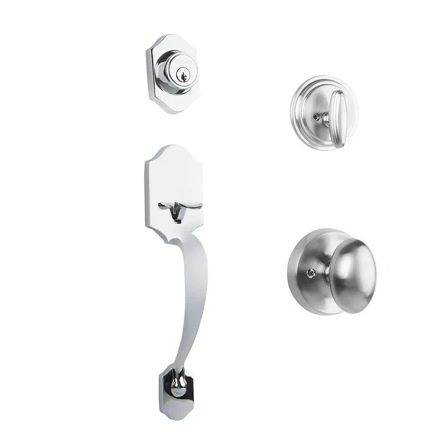 Charente Entry S/C w/Uovo Knob PC BP in Polished Chrome
