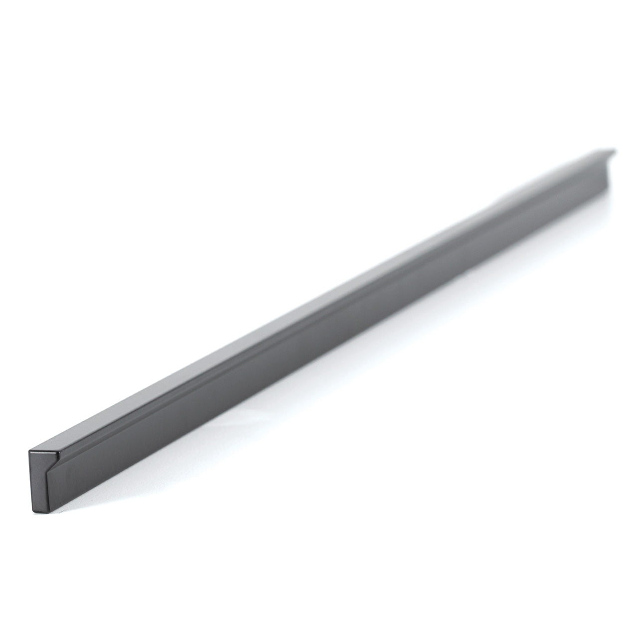 Momo ANGLE cabinet pull handle in matte black finish, featuring a sleek angular design for furniture drawer or cabinet doors.