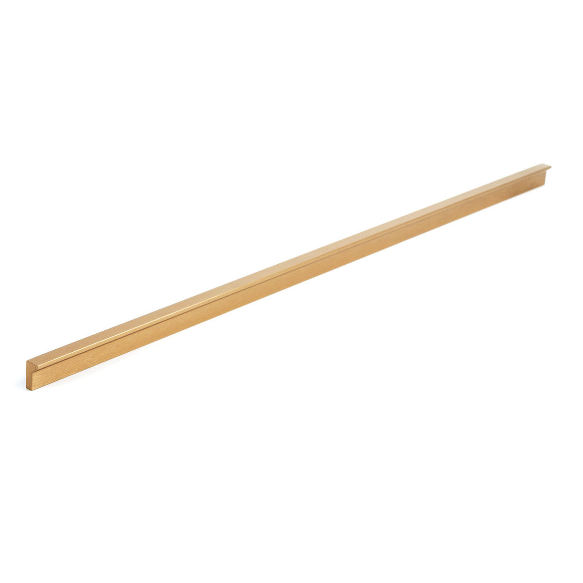 Momo ANGLE Cabinet Pull Handle in bronze finish, mounted on a cabinet door with a modern angular design.