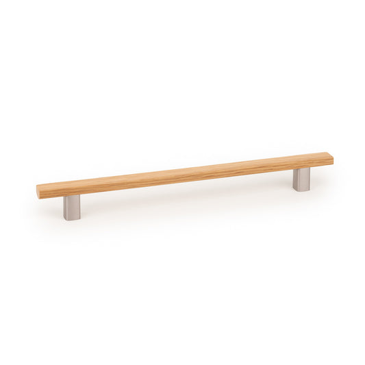 ARA TIMBER D HANDLE 224MM OAK WITH STAINLESS STEEL POSTS in Oak