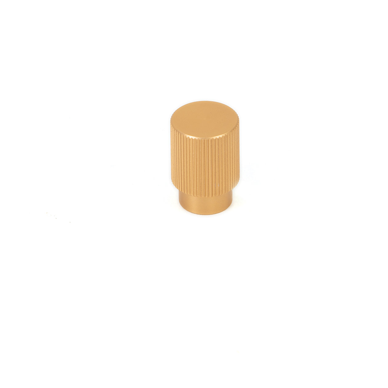 Momo ARPA round cabinet knob in dark brown finish, showcasing smooth circular design on a wooden cabinet door.
