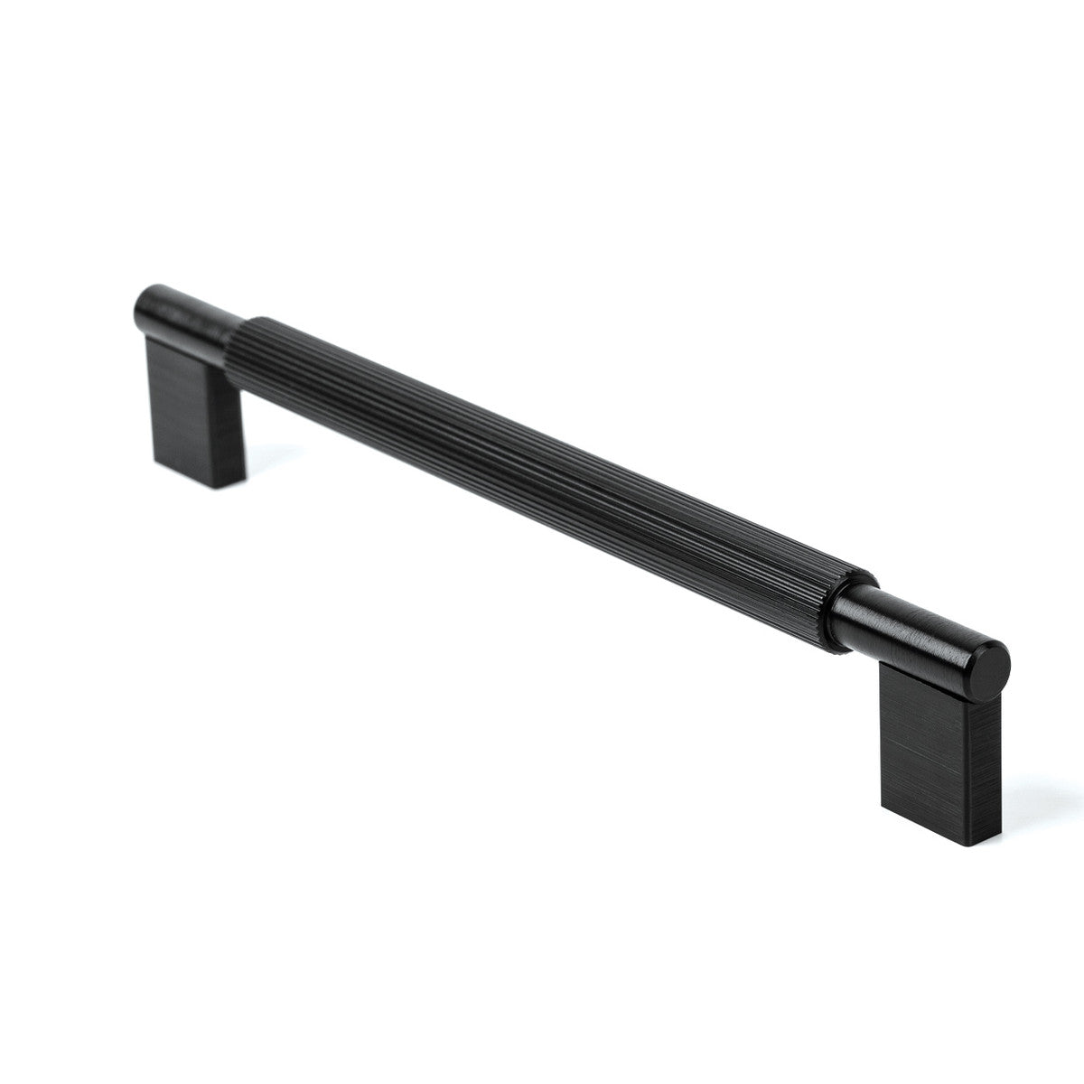 Momo ARPA D cabinet pull handle in black finish, sleek and modern hardware for furniture drawers and cabinets.