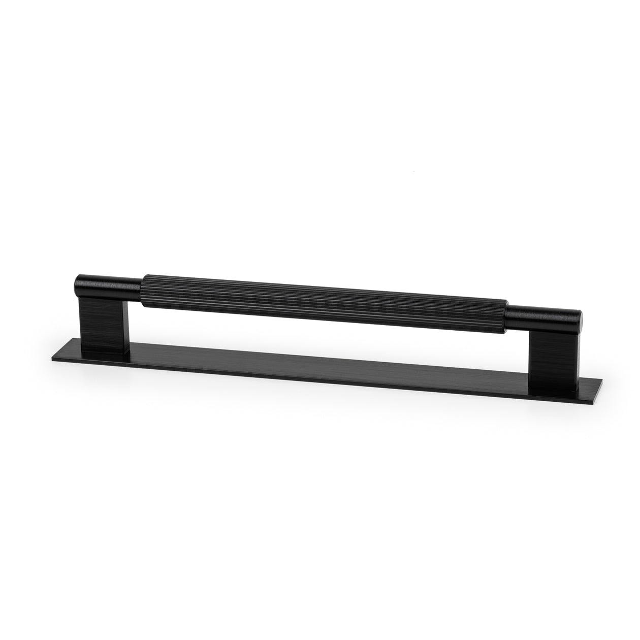 ARPA D HANDLE AND BACKPLATE 192MM DULL BRUSHED BLACK in Brushed Black