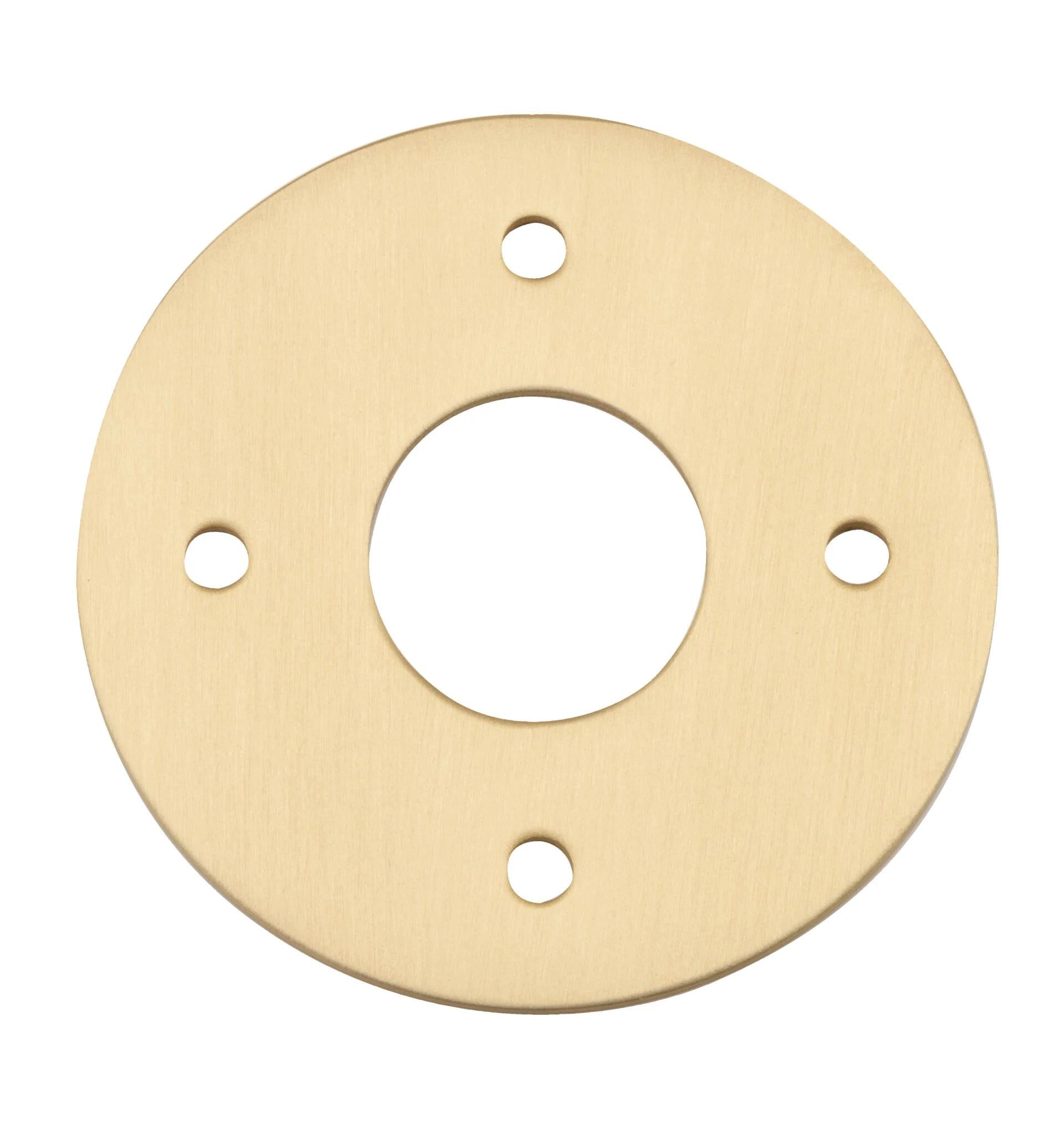 Adaptor Plate (Pair) Rose Round Brushed Gold PVD OD60xP2mm ID22mm CTC41.5mm in Brushed Gold PVD
