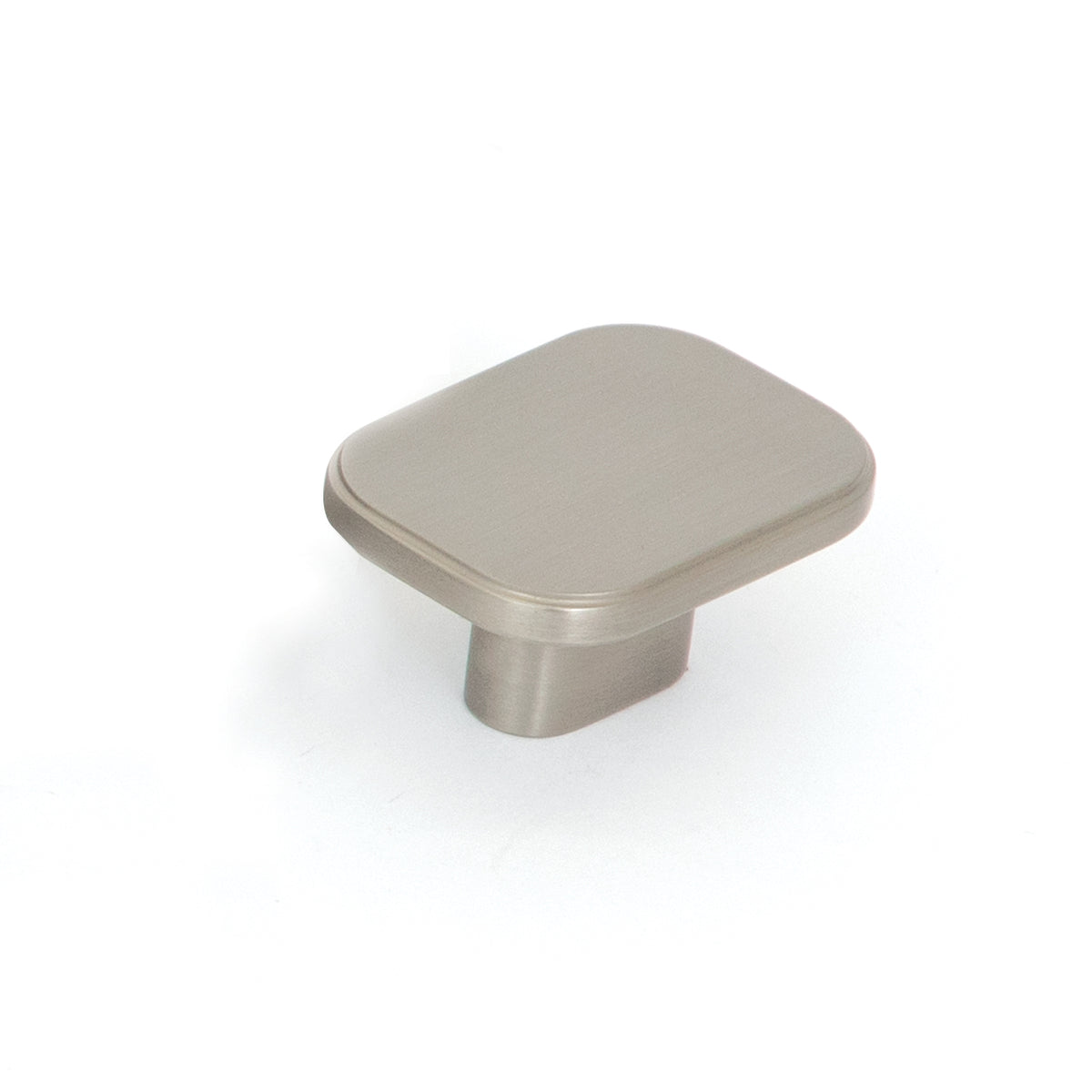 Momo Aspen cabinet knob in dark bronze finish, round metal hardware for kitchen or bathroom cabinets.