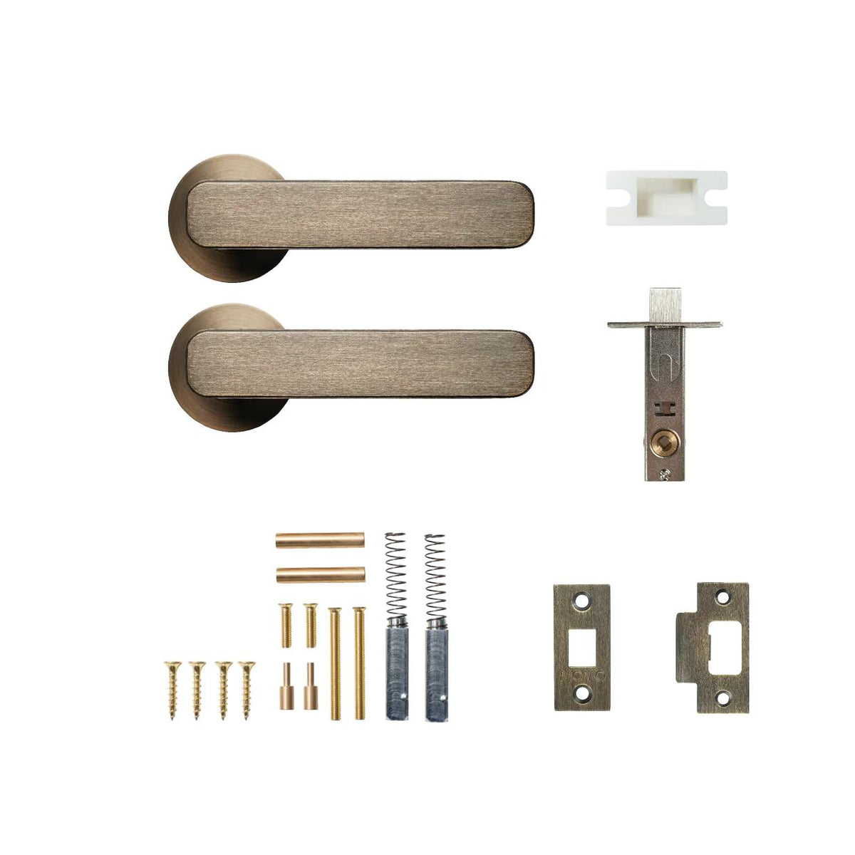 ASPEN LEVER SOLID BRASS TUBULAR LATCH PASSAGE SET - DARK BRUSHED BRASS in Dark Brushed Brass