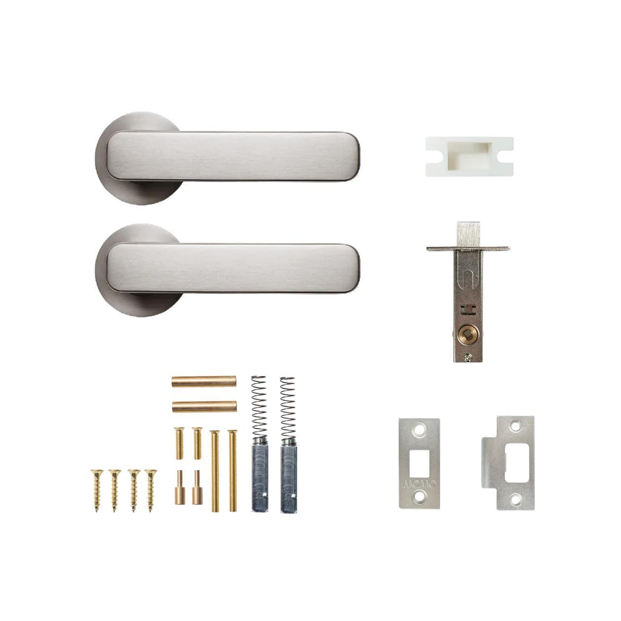 ASPEN LEVER SOLID BRASS TUBULAR LATCH PASSAGE SET - DULL BRUSHED NICKEL in Dull Brushed Nickel
