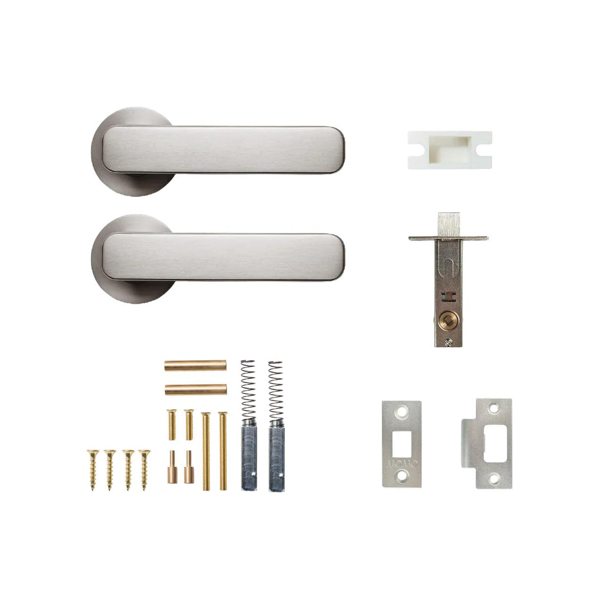 ASPEN LEVER SOLID BRASS TUBULAR LATCH PASSAGE SET - DULL BRUSHED NICKEL in Dull Brushed Nickel