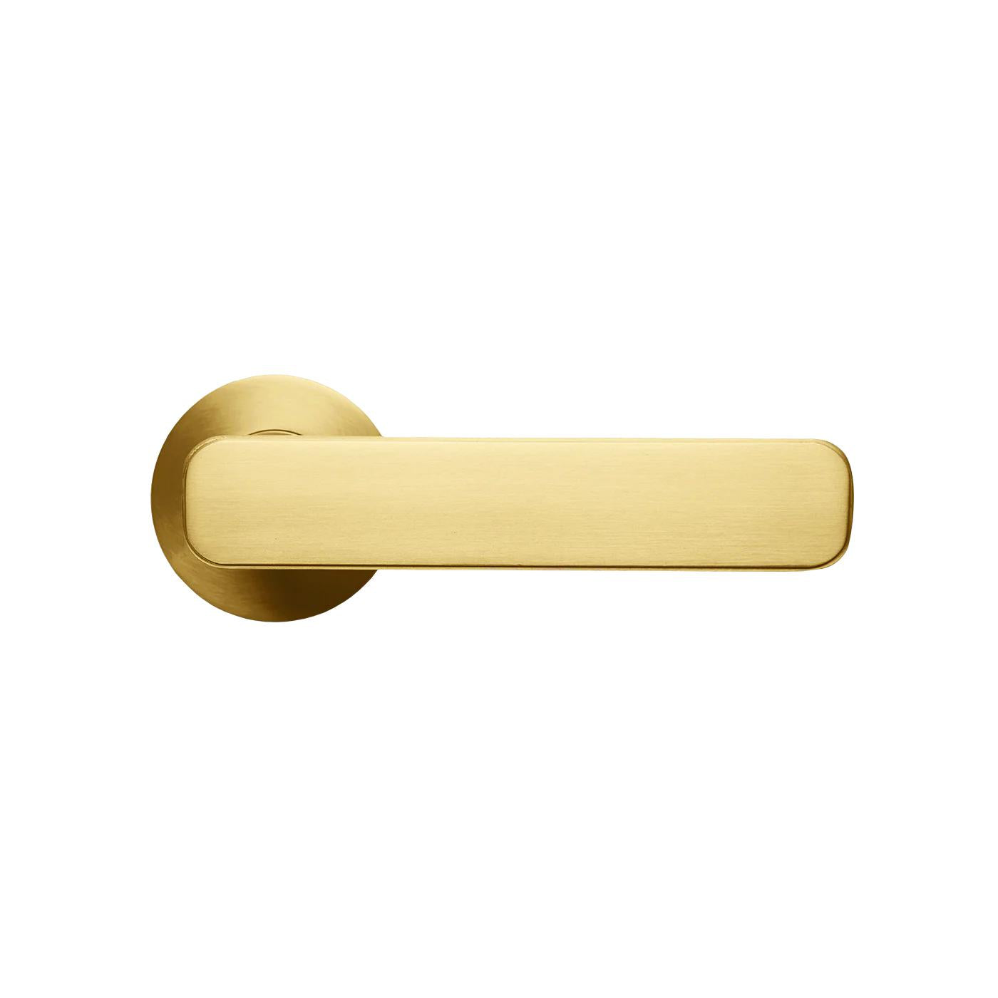 MOMO ASPEN LEVER HANDLE SET BRUSHED SATIN BRASS in Brushed Satin Brass