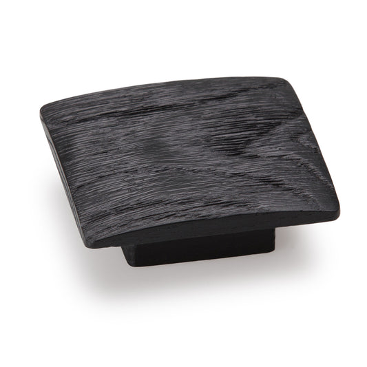 BALTO SQUARE TIMBER KNOB 60MM BLACKWOODGRAIN in Black WoodGrain