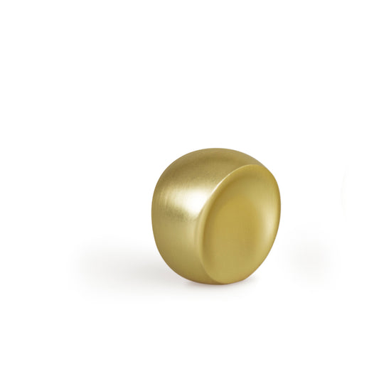 BALL KNOB - 24MM - BRUSHED MATT BRASS in Brushed Brass