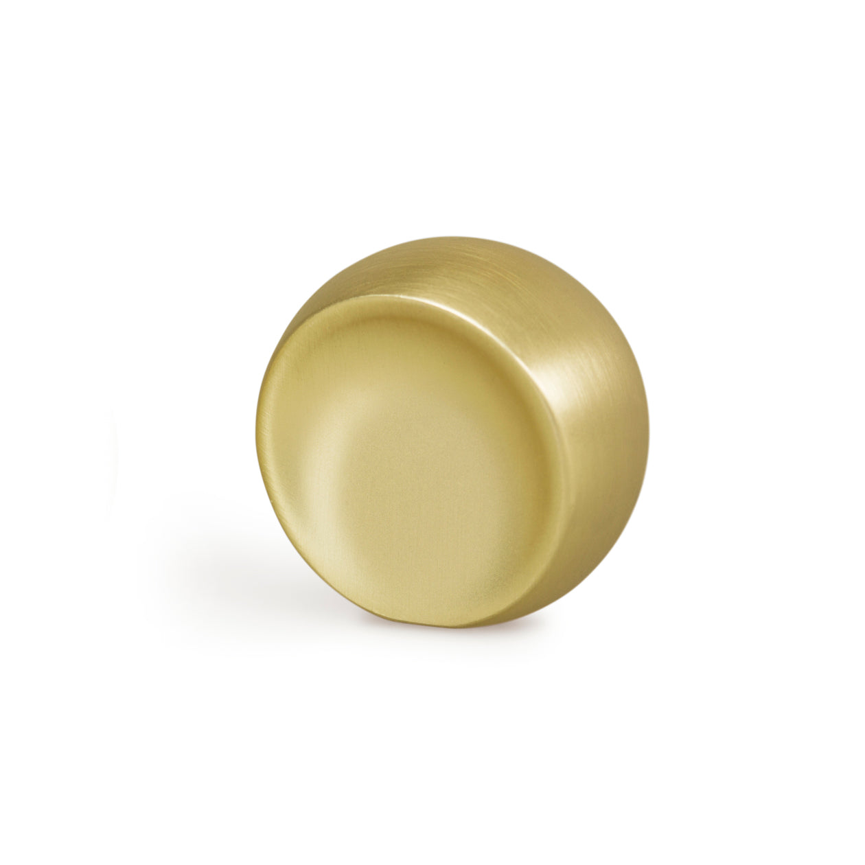 BALL KNOB - 29MM - BRUSHED MATT BRASS in Brushed Brass