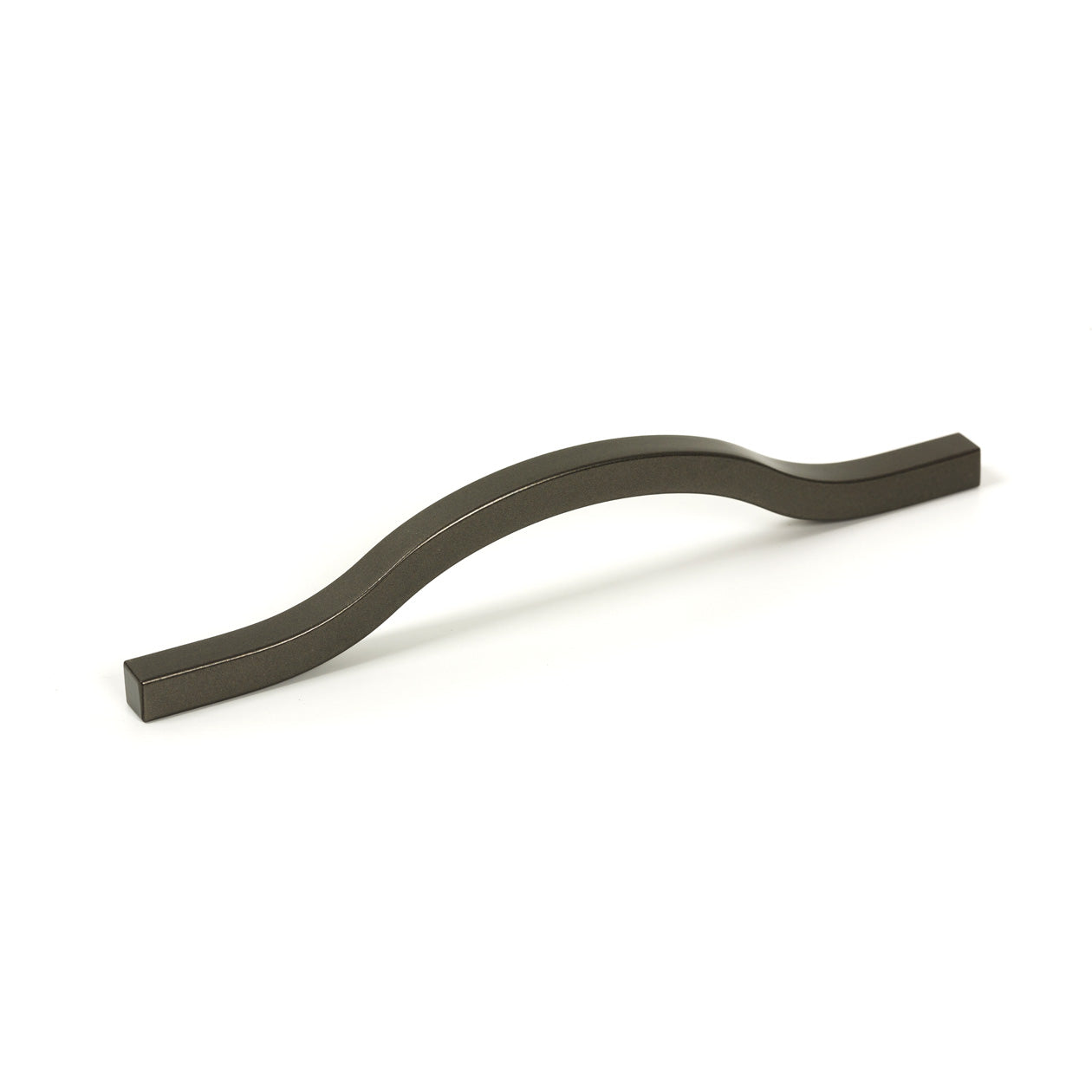 Momo BRAVE Bow Cabinet Pull Handles in matte gray, featuring elegant curved design for kitchen or furniture drawers and cabinets.