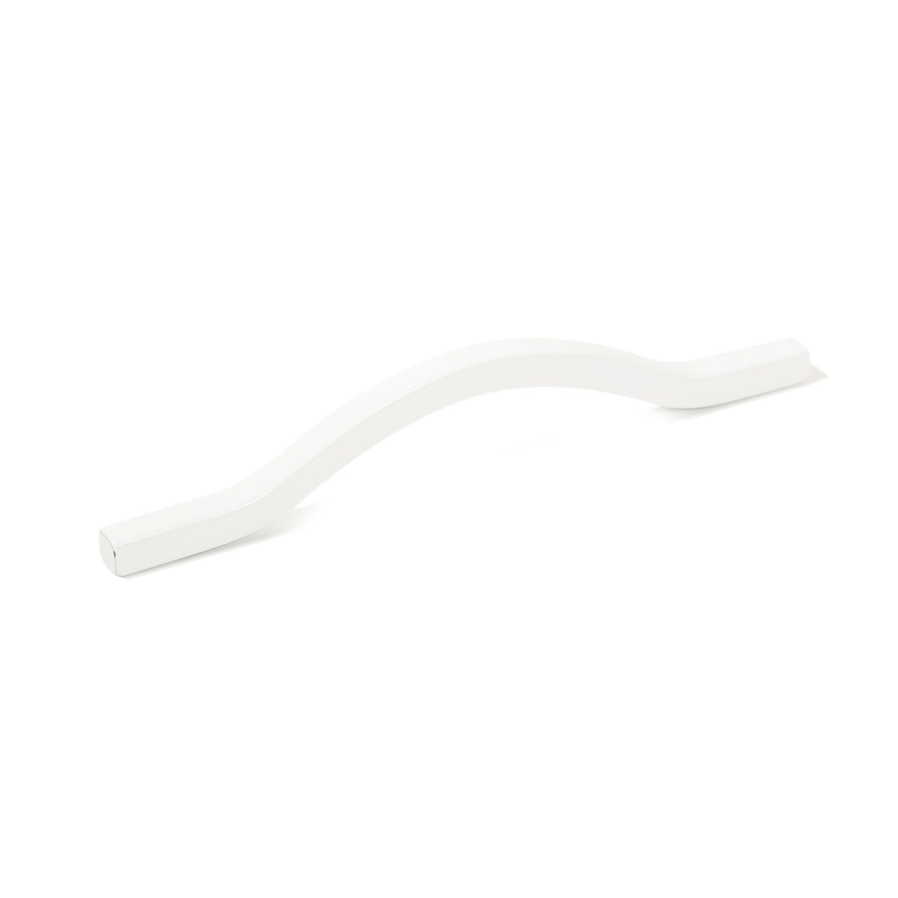 Momo BRAVE bow cabinet pull handles in white finish, featuring elegant curved design for kitchen or furniture drawers.