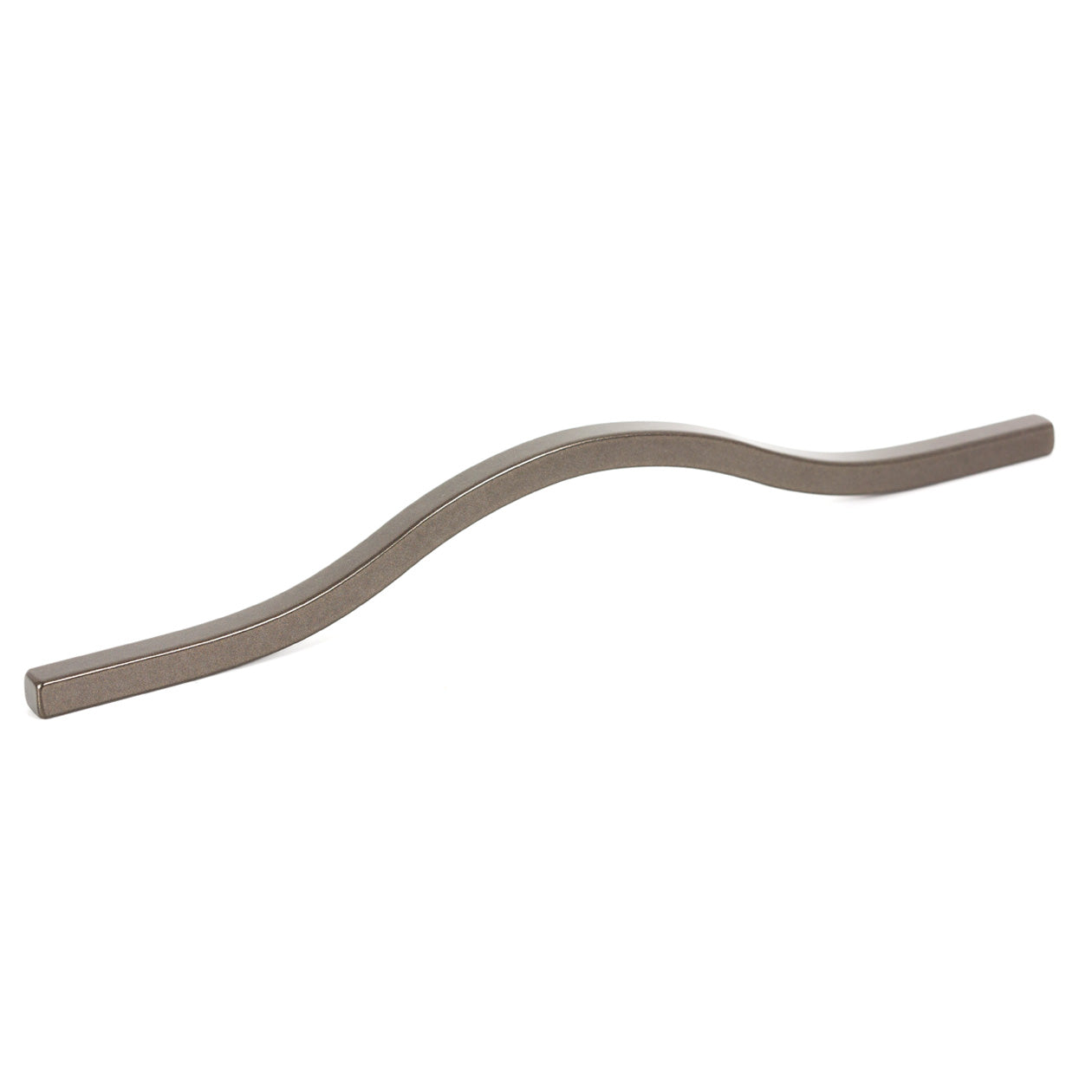 Momo BRAVE Bow Cabinet Pull Handles in matte gray finish, featuring stylish curved design for kitchen or furniture drawers.