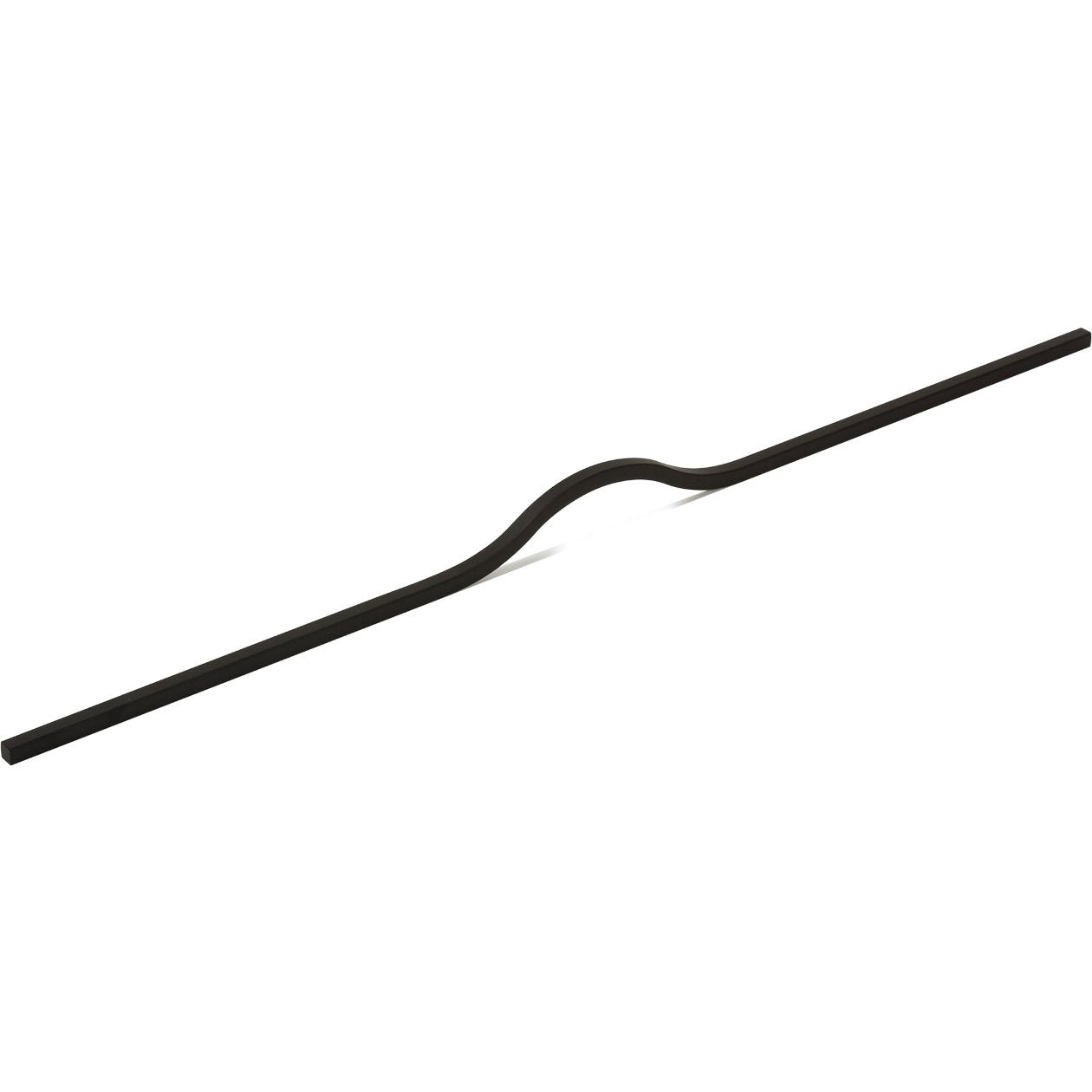 Momo BRAVE bow cabinet pull handle in matte black finish, featuring a sleek, curved design for modern furniture hardware.