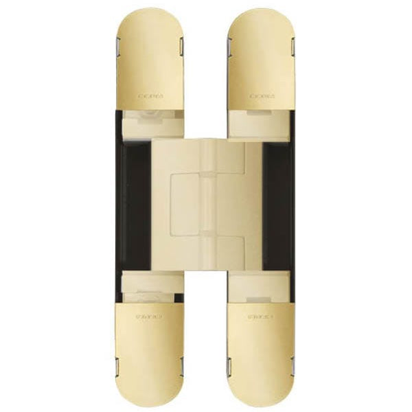 75Kg Fully Concealed 3D Hinge – Polished Brass in Polished Brass