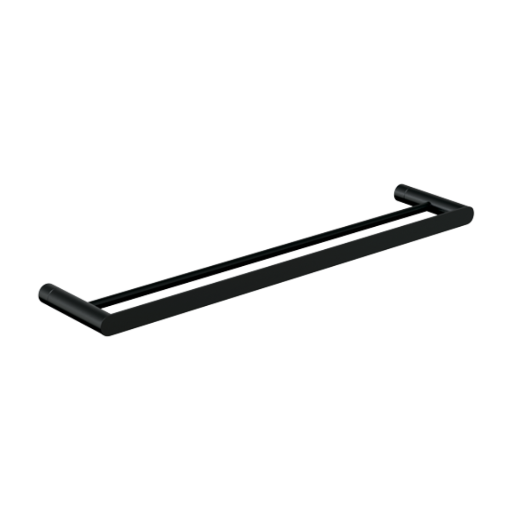 Parker: Double Towel Rail 600mm Designer Black in Designer Black