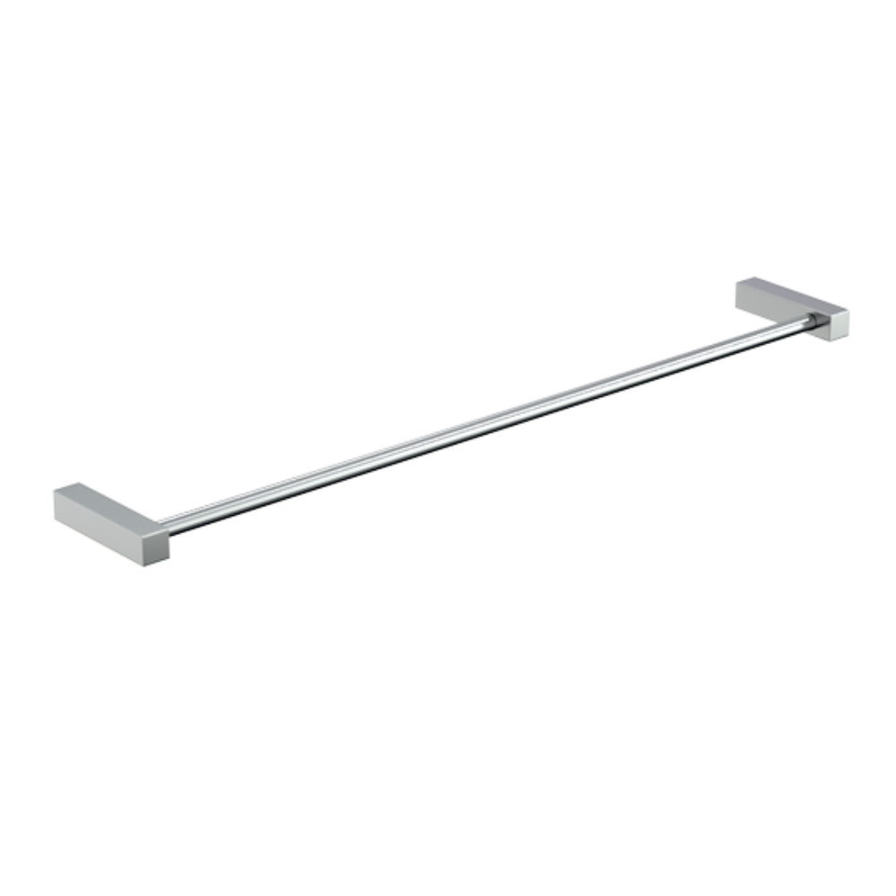 Paterson Square Single Towel Rail 600mm PSS in Polished Stainless Steel