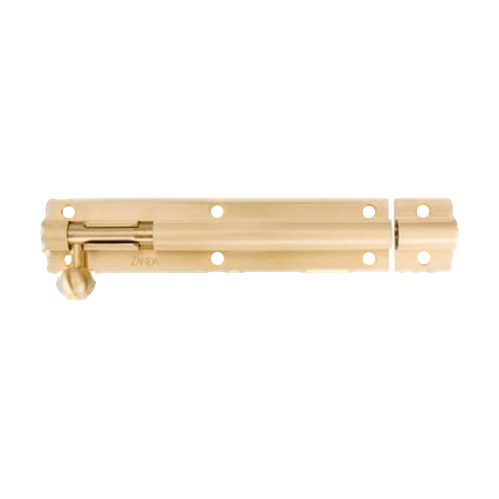 Zanda Straight Barrel Bolt - 150mm — Satin Brass