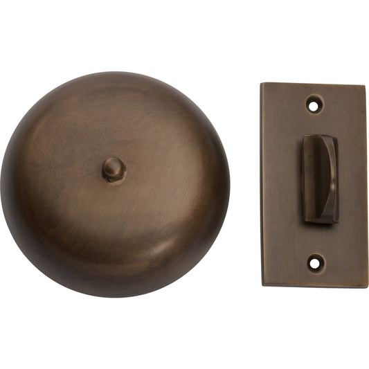 Turn Bell Plain Antique Brass D90mm in Antique Brass