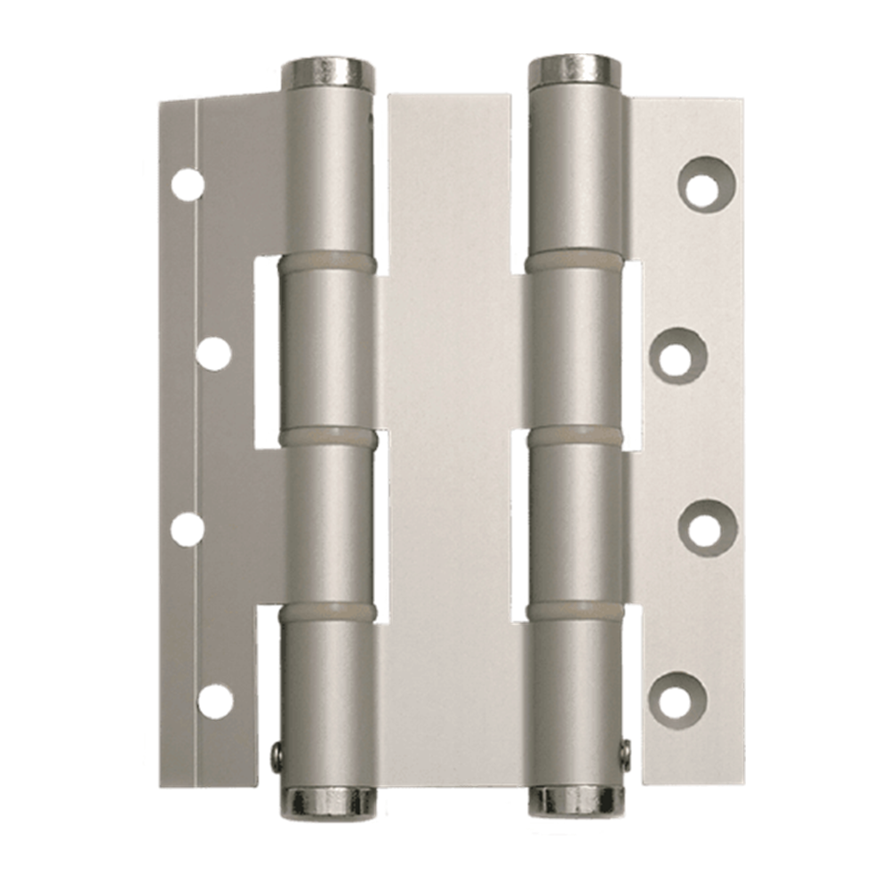 Justor DA120E Spring Hinge: Anodized Silver in Silver Anodised