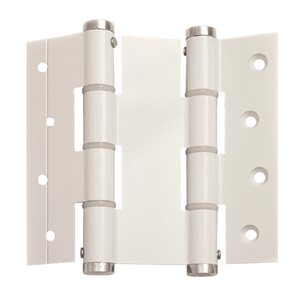 Justor DA120 Spring Hinge: WHT in White Powder Coat