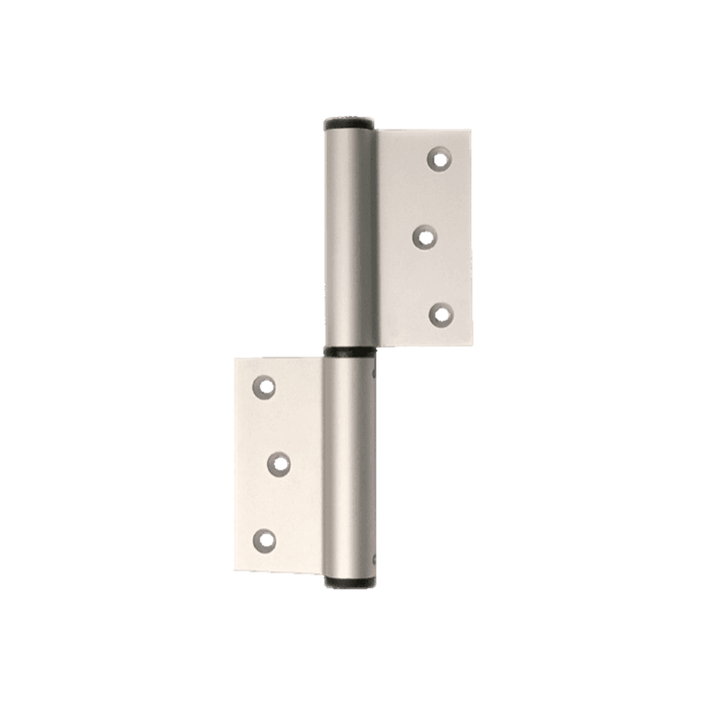 Justor MZ Spring Hinge: SILVER in Silver Anodised