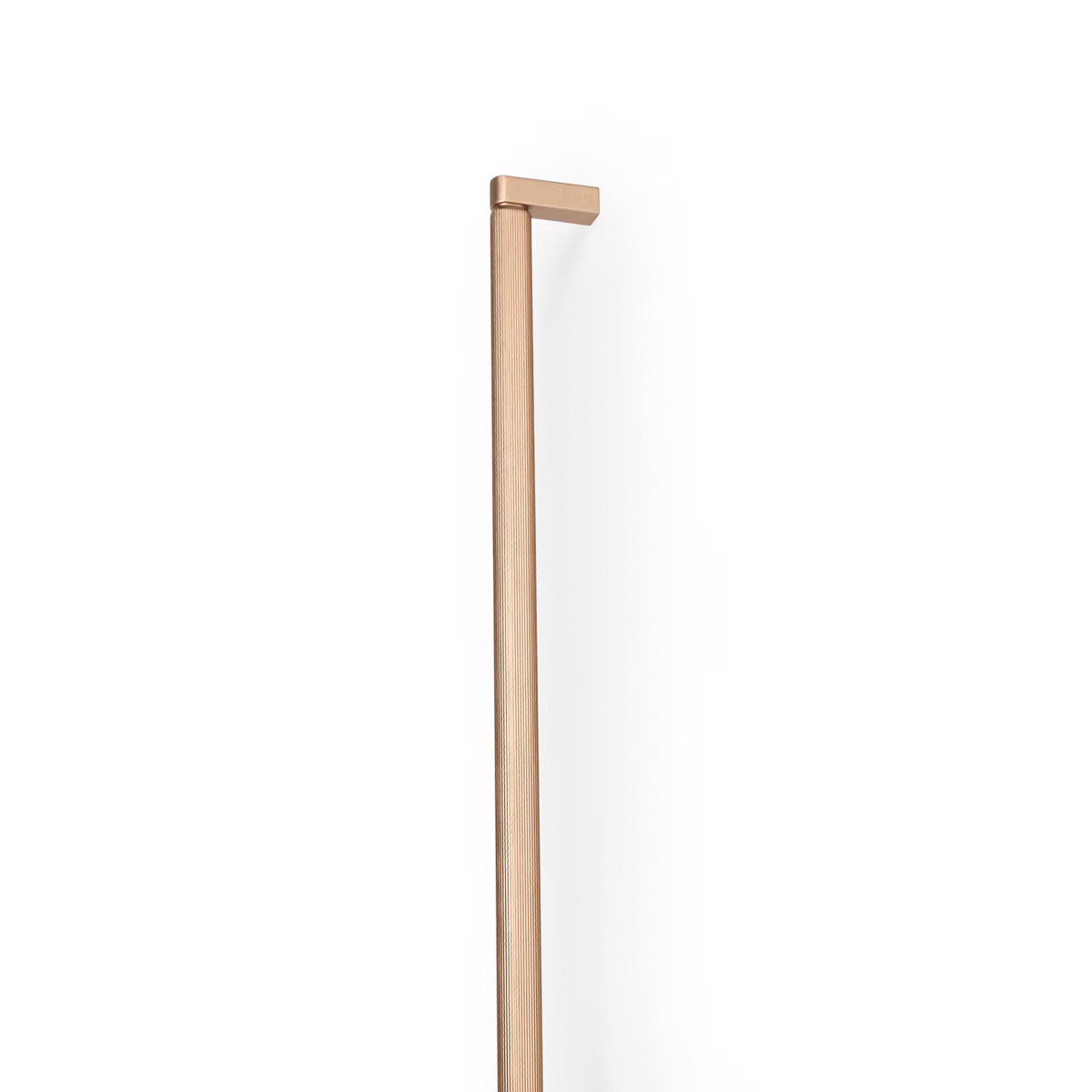 Momo Brooklyn Big D cabinet pull handle in brushed bronze finish, featuring a sleek, modern design for kitchen or furniture drawers