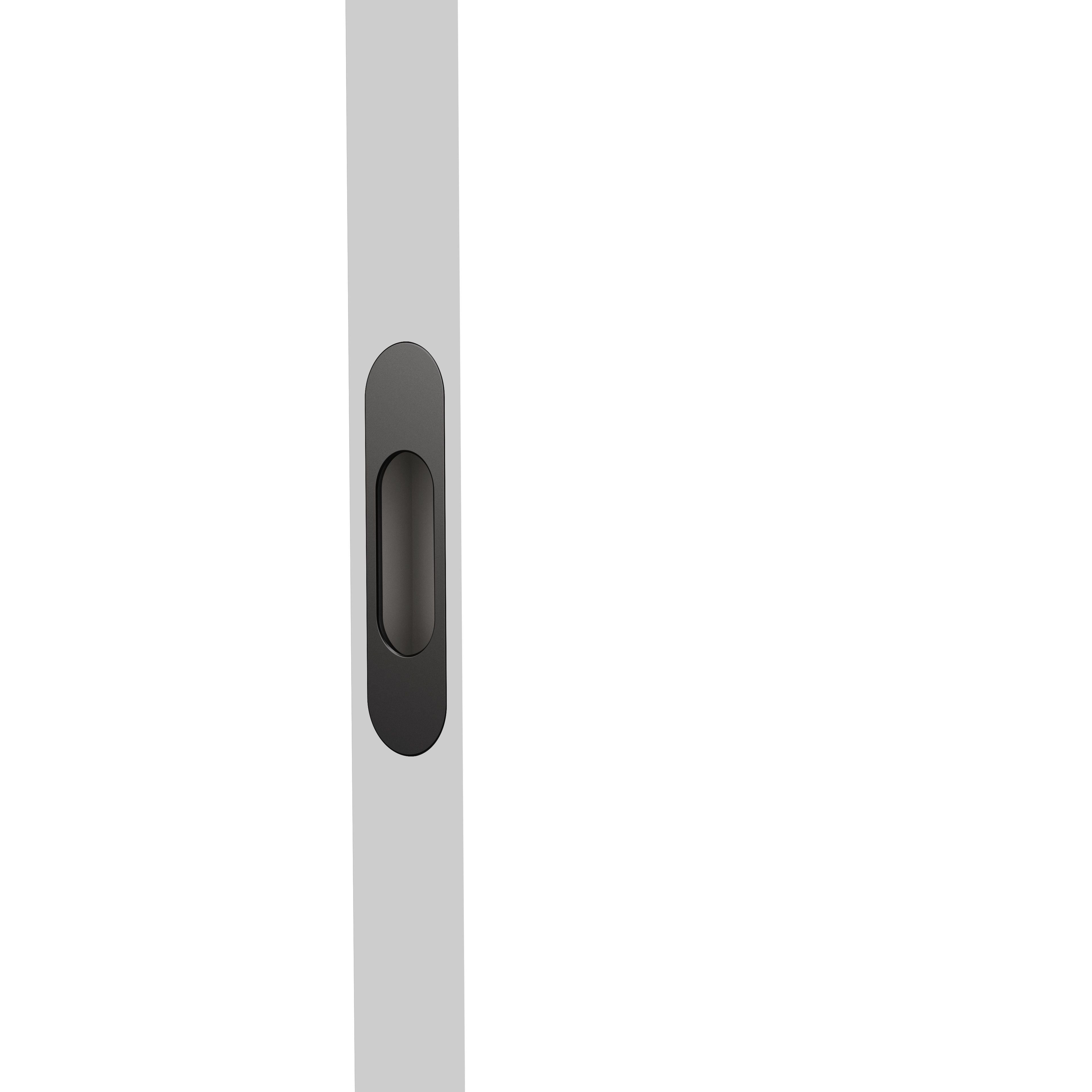 Mardeco radius end pull (each)Box PackMatte BlackOverall: 96Hx26WOpening: 47Hx18WOverall depth 12mmFace depth 2mm in Matt Black