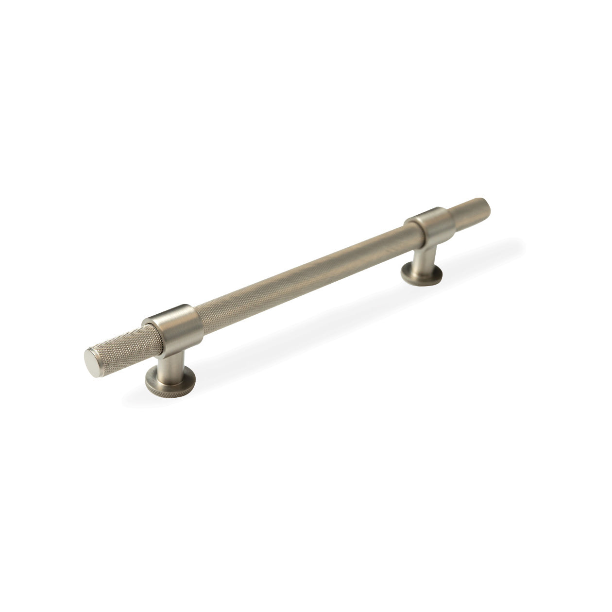 MOMO BELGRAVIA KNURLED 160MM SOLID BRASS BAR PULL DULL BRUSHED NICKEL in Dull Brushed Nickel