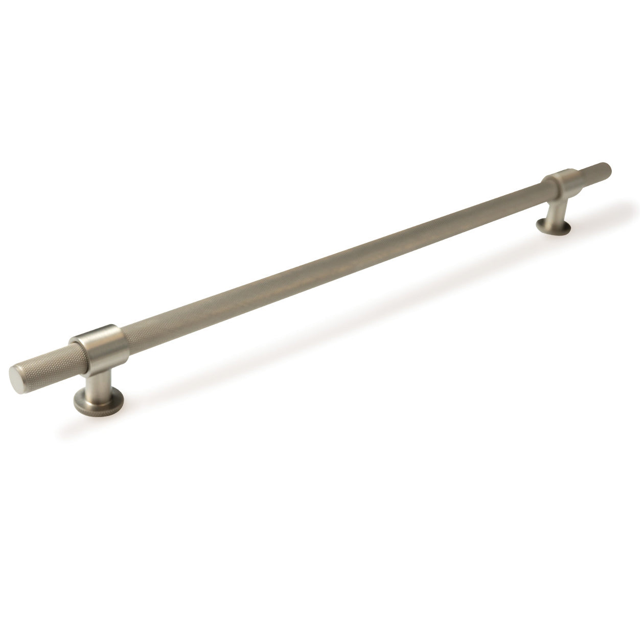 MOMO BELGRAVIA KNURLED 320MM SOLID BRASS BAR PULL DULL BRUSHED NICKEL in Dull Brushed Nickel