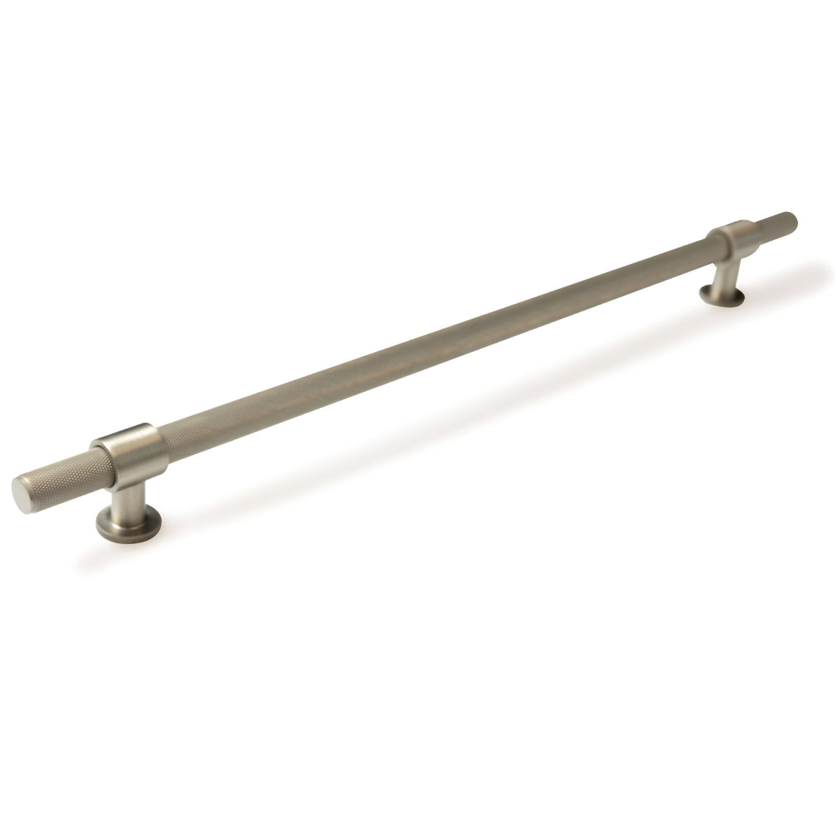 MOMO BELGRAVIA KNURLED 320MM SOLID BRASS BAR PULL DULL BRUSHED NICKEL in Dull Brushed Nickel