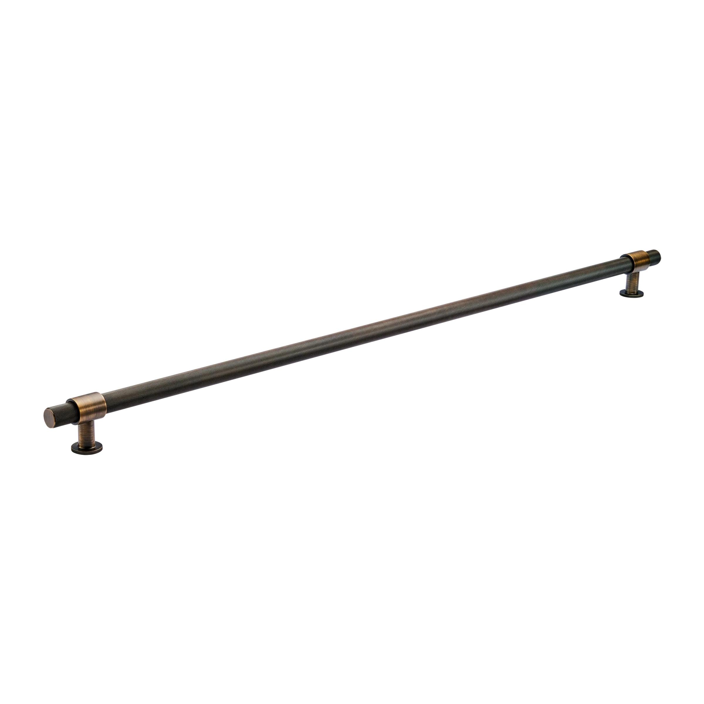 MOMO BELGRAVIA KNURLED 800MM SOLID BRASS BAR PULL BRONZE in Bronze