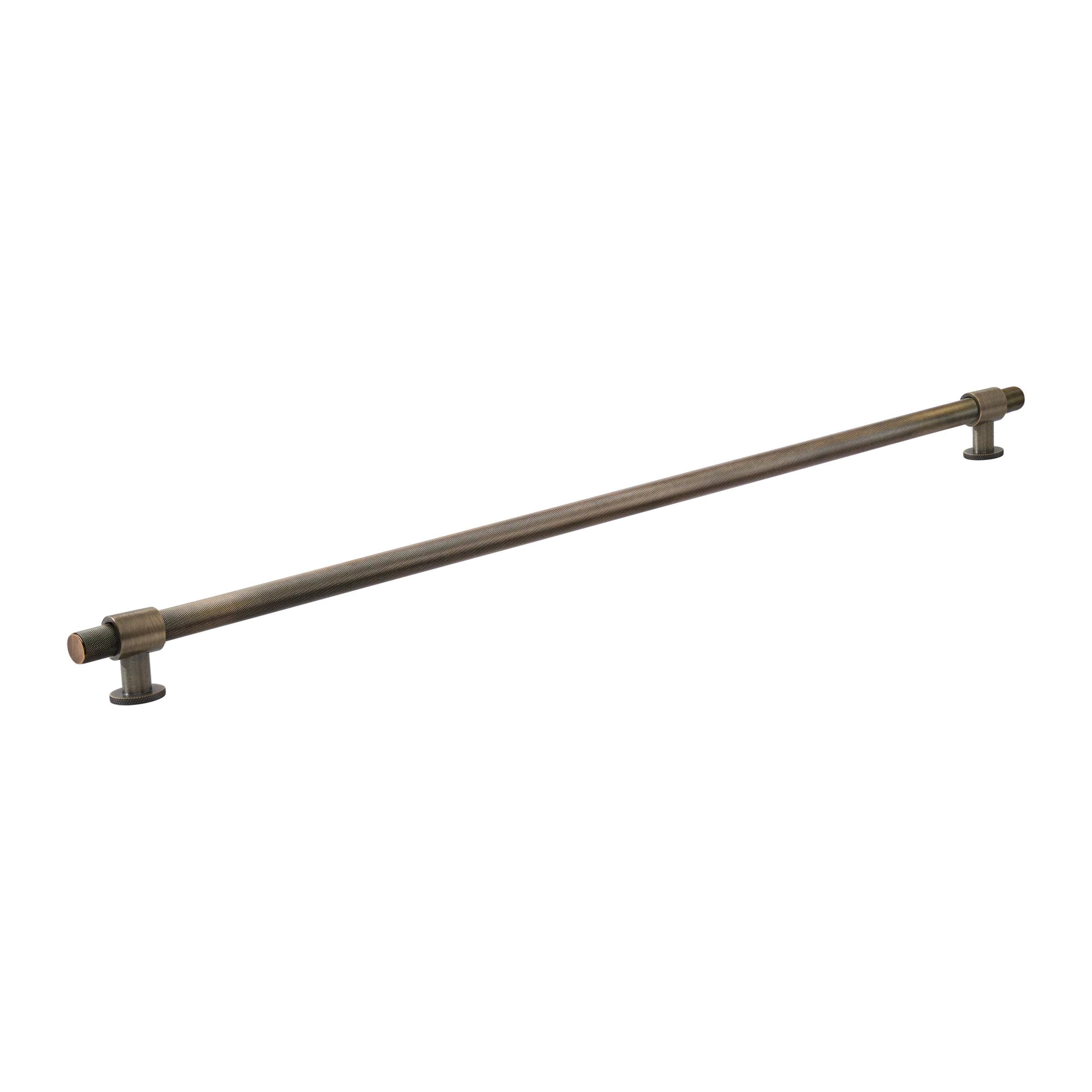 MOMO BELGRAVIA KNURLED 800MM SOLID BRASS BAR PULL DARK BRUSHED BRASS in Dark Brushed Brass