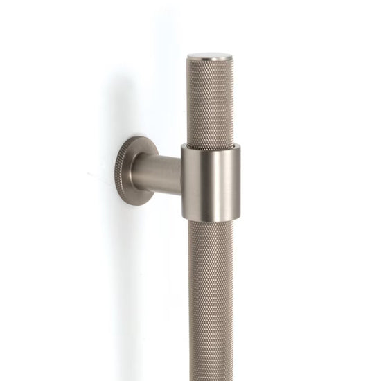 MOMO BELGRAVIA KNURLED 800MM SOLID BRASS BAR PULL DULL BRUSHED NICKEL in Dull Brushed Nickel