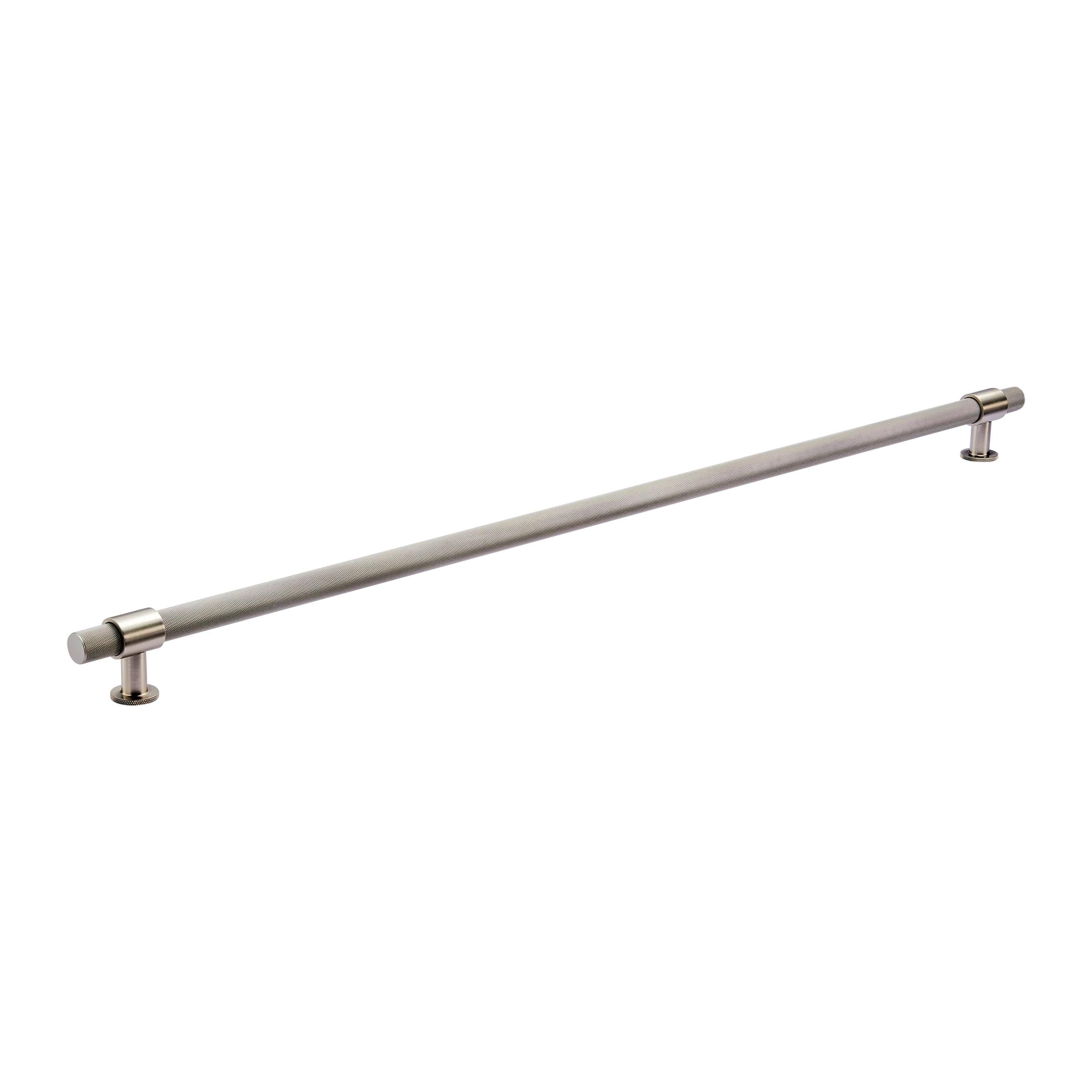MOMO BELGRAVIA KNURLED 800MM SOLID BRASS BAR PULL DULL BRUSHED NICKEL in Dull Brushed Nickel