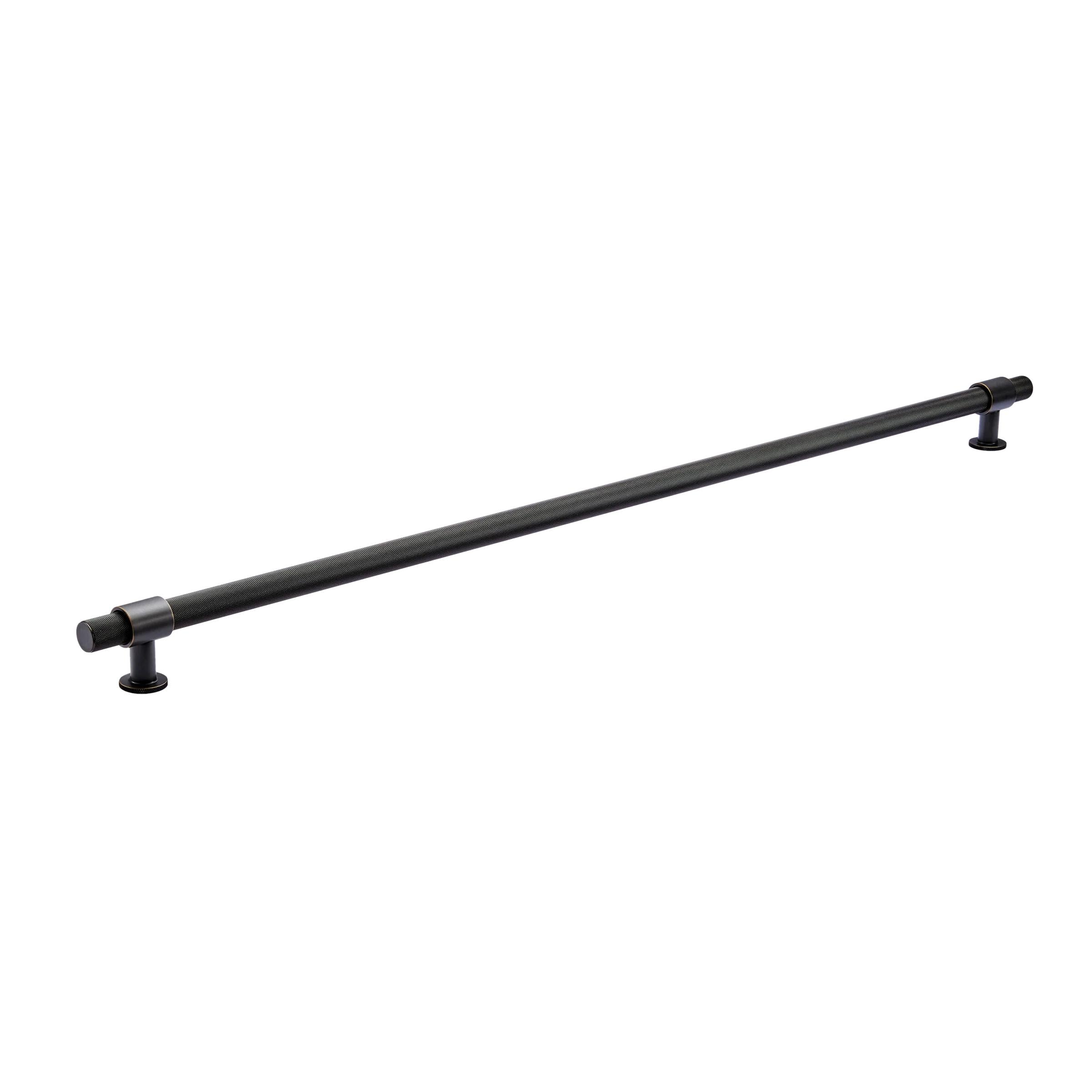 MOMO BELGRAVIA KNURLED 800MM SOLID BRASS BAR PULL DARK BRONZE in Dark Bronze