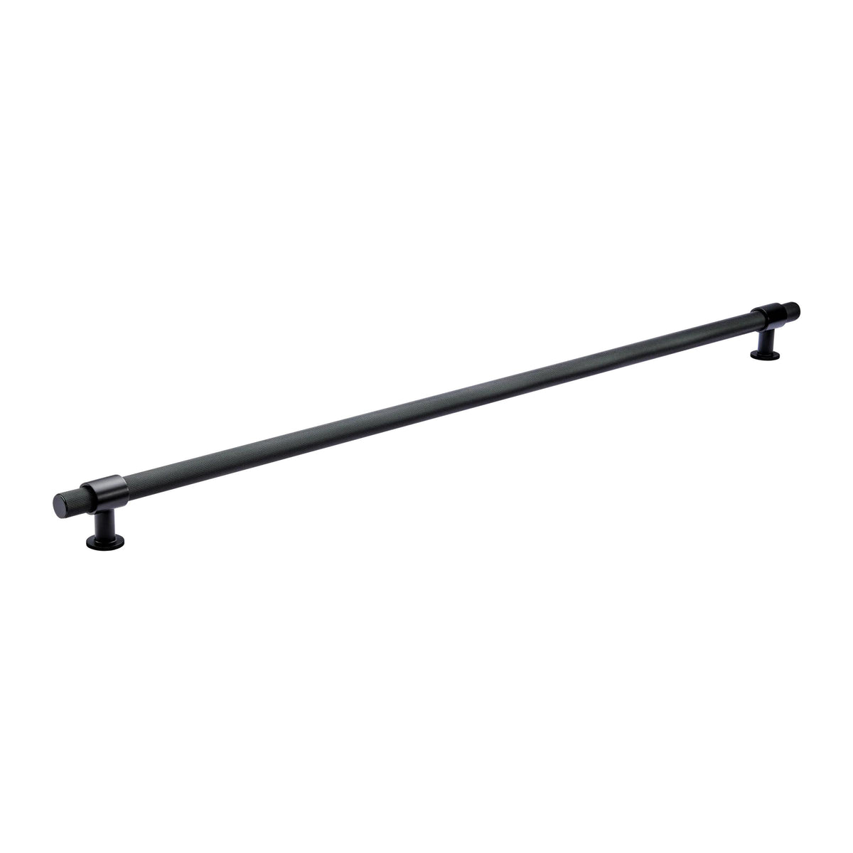 MOMO BELGRAVIA KNURLED 800MM SOLID BRASS BAR PULL MATT BLACK in Matt Black