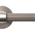 MOMO BELGRAVIA LINED Solid Brass Passage Lever Set with Tube Latch in Brushed Nickel
