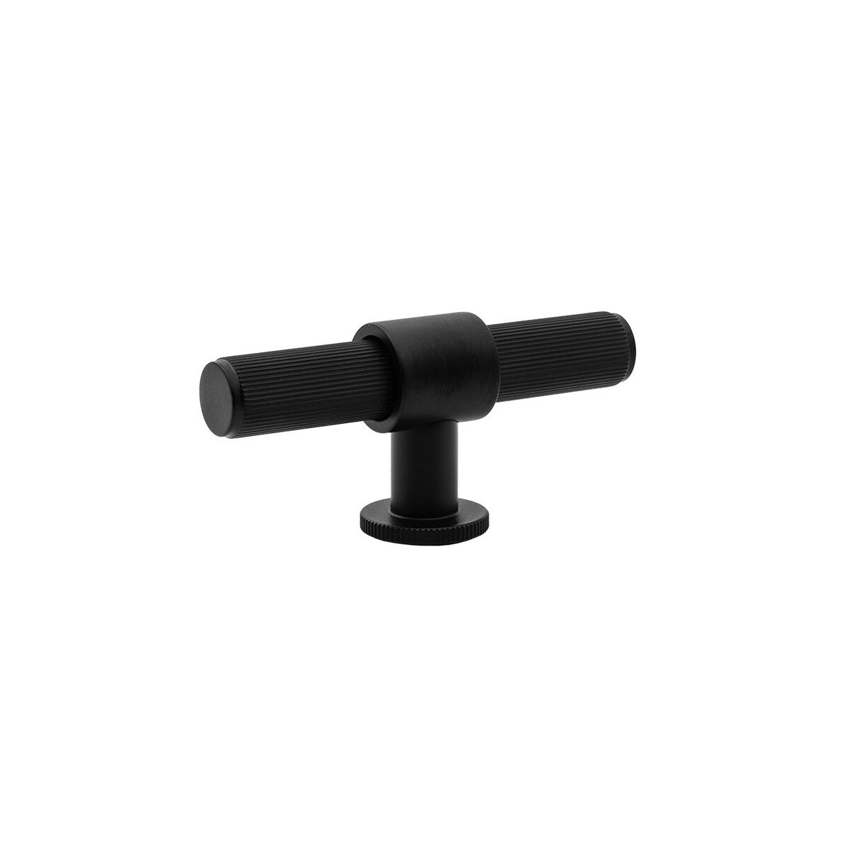 MOMO BELGRAVIA LINED 82MM SOLID BRASS T KNOB MATT BLACK in Matt Black