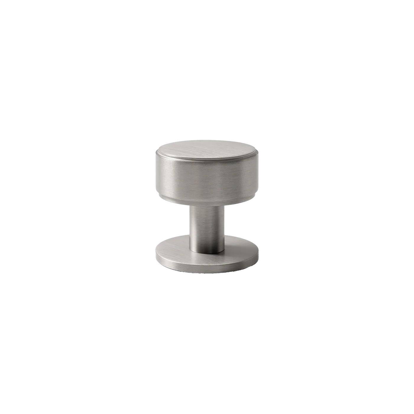 MOMO BELGRAVIA PLAIN 35MM SOLID BRASS ROUND KNOB DULL BRUSHED NICKEL in Dull Brushed Nickel