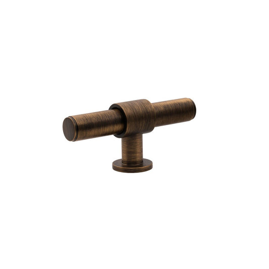 MOMO BELGRAVIA PLAIN 82MM SOLID BRASS T KNOB BRONZE in Bronze