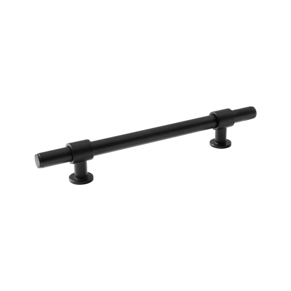 Momo BELGRAVIA plain cabinet pull handle in matte black, sleek modern design for kitchen or furniture drawers.